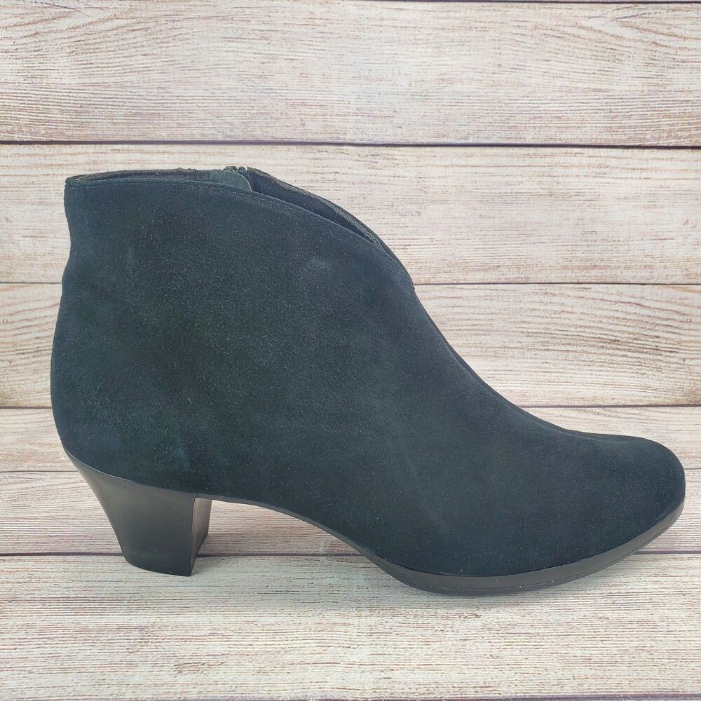 Munro Robyn Ankle Boots Black Suede Women's Size 10